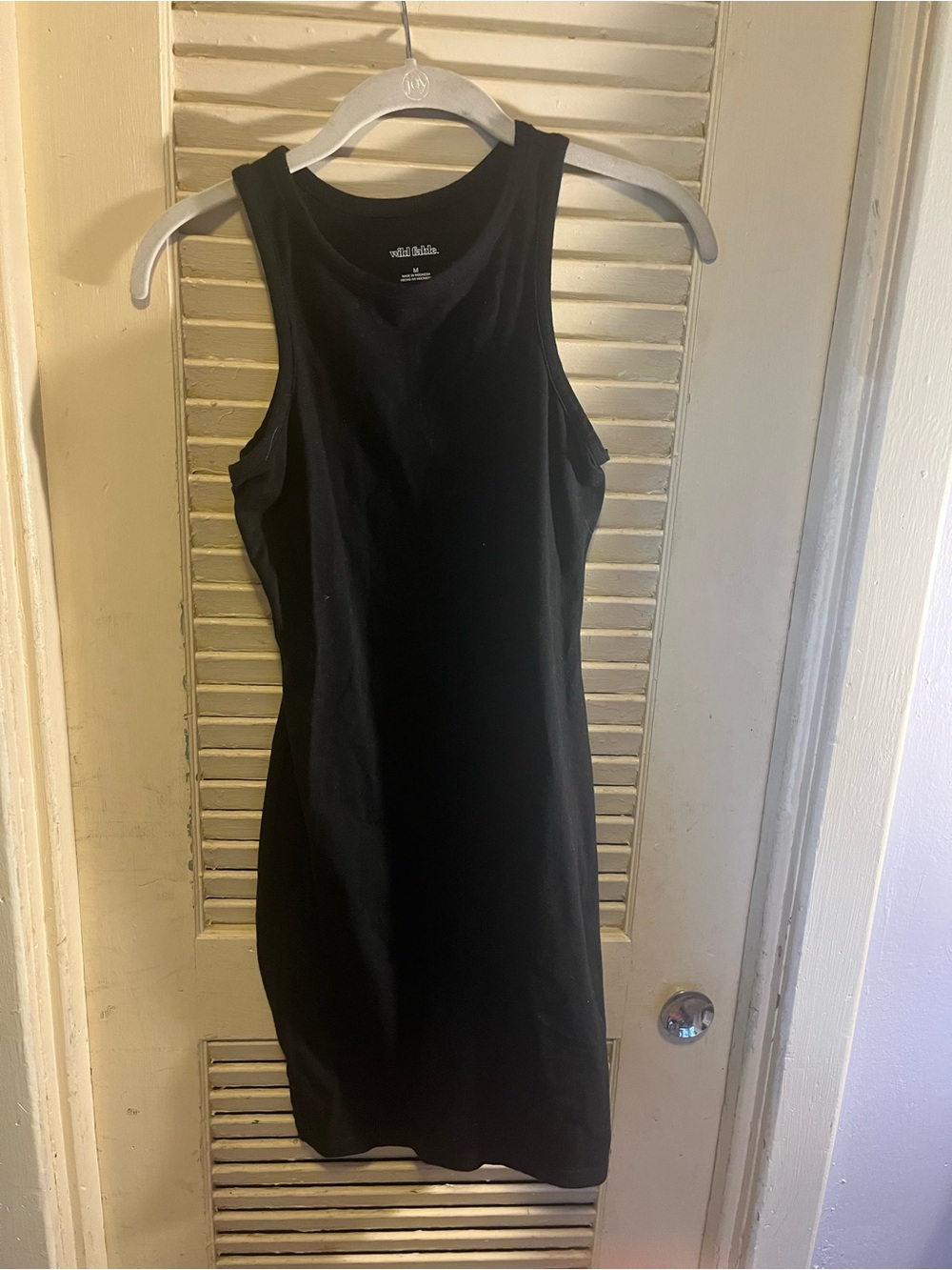 wild fable Black Ribbed Tank Midi Dress
